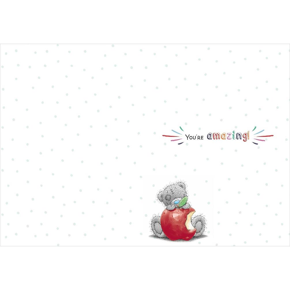 Best Teacher Apple Me to You Bear Thank You Card Extra Image 1